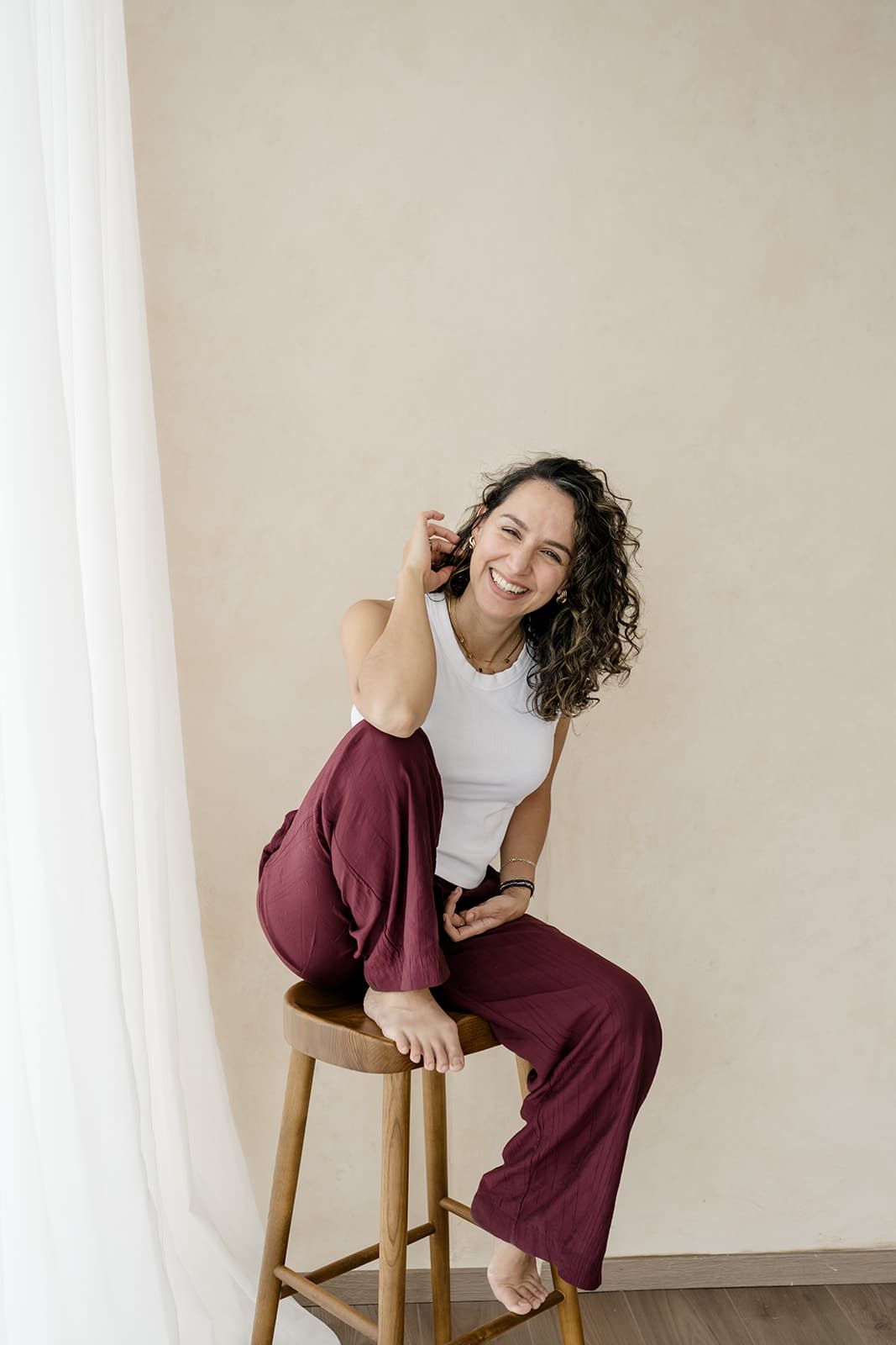 Ana sitting